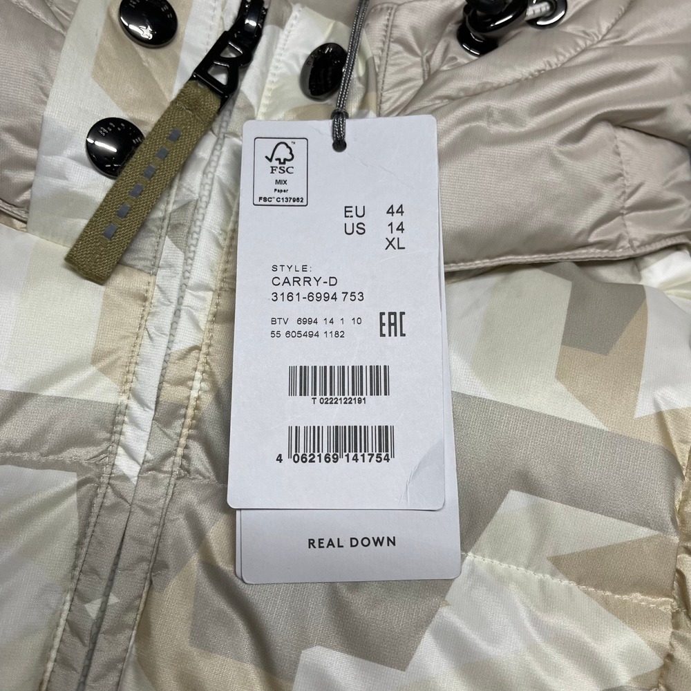 Bogner CARRY-D Jacket Womens XL Beige 750 Down Ski Geometric Luxury Waterproof - Picture 15 of 16